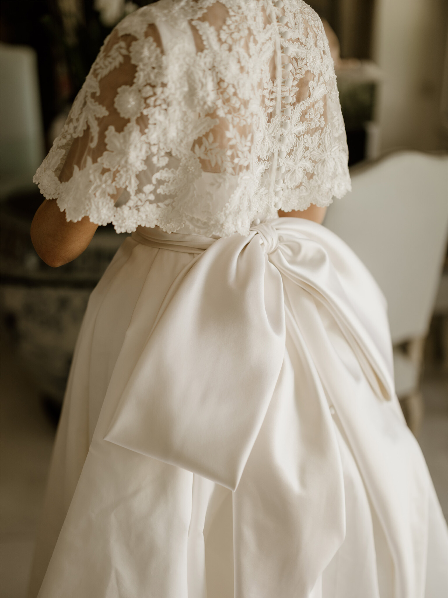 Phillipa Lepley Couture Real Bride Princess Aisha of Jordan Embroidered Capelet And Bespoke Dress And Veil