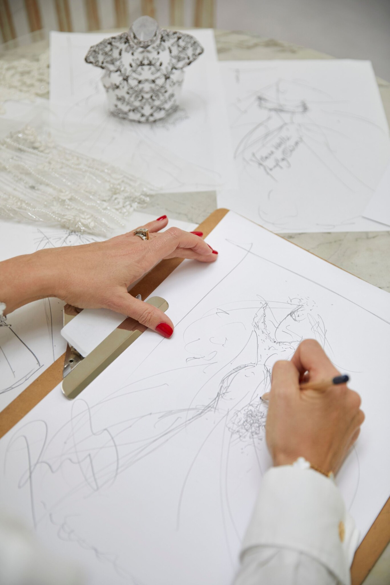 Phillipa Lepley Couture Experience Couture Wedding Dress Bespoke Wedding Dress Design Sketch