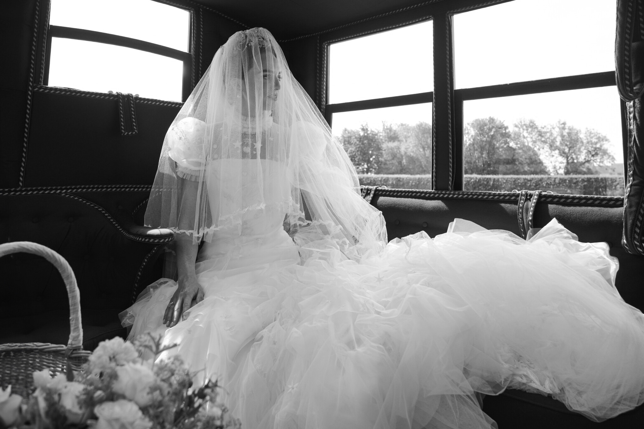 Phillipa Lepley Bespoke Celestial Puff Sleeve Wedding Dress Lady Violet Manners Viscountess Garnock Wedding At Belvoir Castle