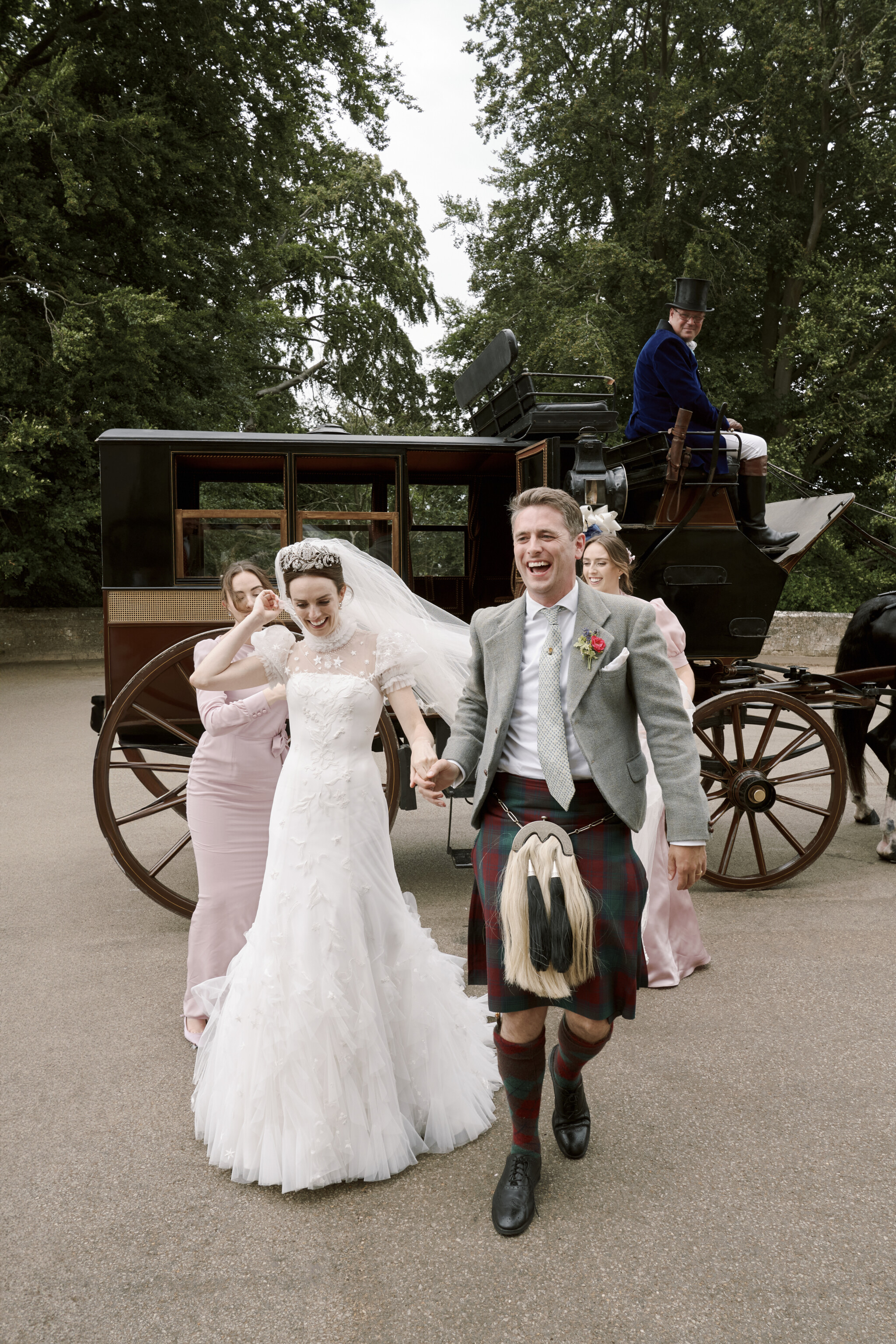 Phillipa Lepley Bespoke Celestial Puff Sleeve Wedding Dress Lady Violet Manners Viscountess Garnock Wedding At Belvoir Castle