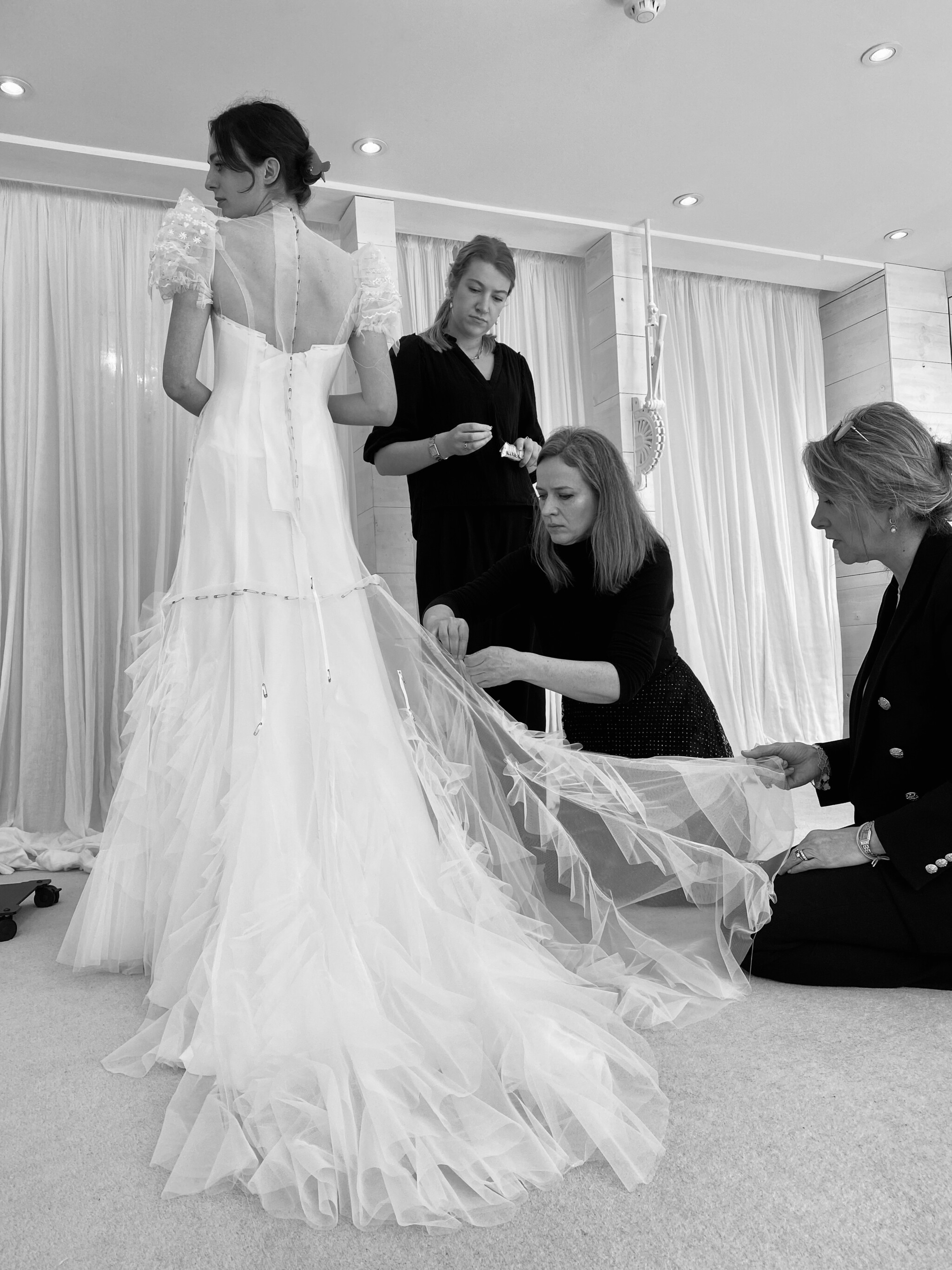 Phillipa Lepley Bespoke Celestial Puff Sleeve Wedding Dress Lady Violet Manners Viscountess Garnock Wedding At Belvoir Castle