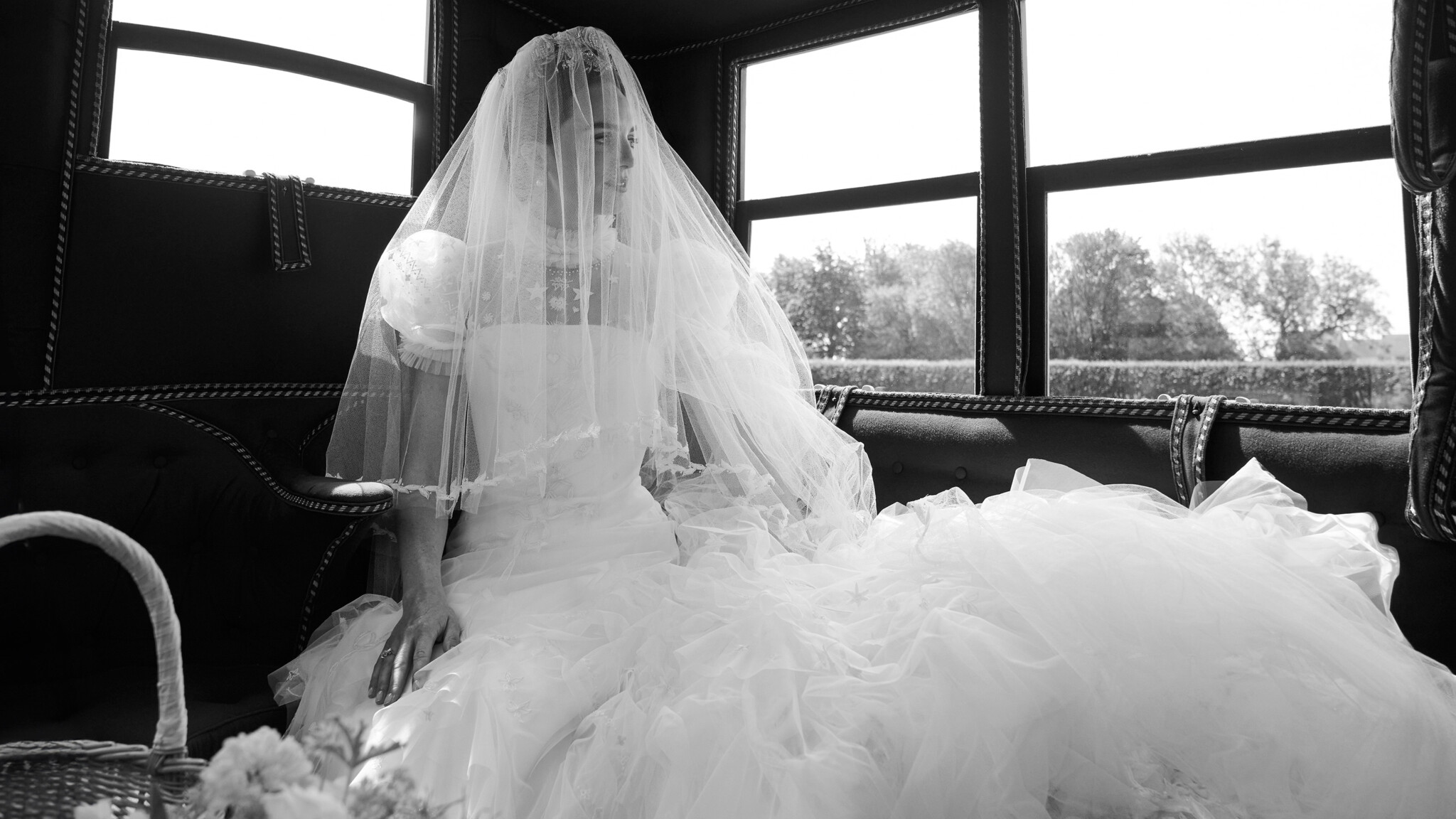 Phillipa Lepley Bespoke Celestial Puff Sleeve Wedding Dress Lady Violet Manners Viscountess Garnock Wedding At Belvoir Castle