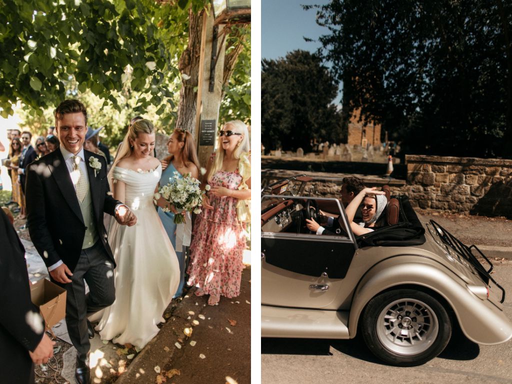 Phillipa Lepley Bride Flo English Country Wedding Draped Off The Shoulder Corseted Wedding Dress Embroidered Veil