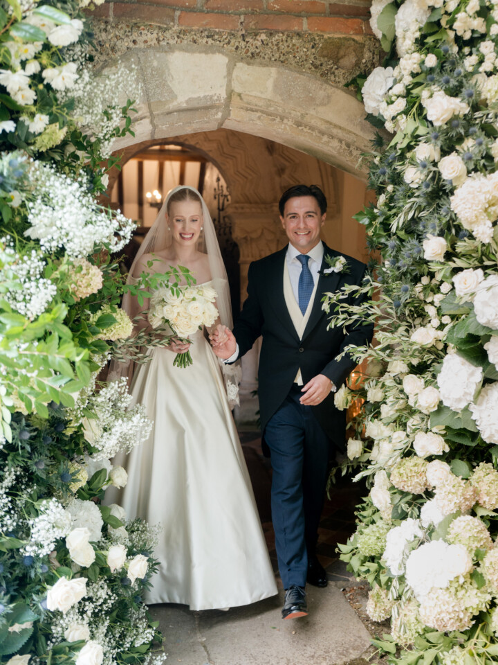 Phillipa Lepley Bride English Countryside Wedding Hampshire Duchess Satin Couture Wedding Dress