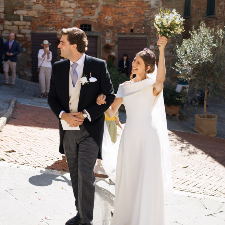 Phillipa Lepley Real Bride Tatiana Silk Crepe Wedding Dress And Lace Veil