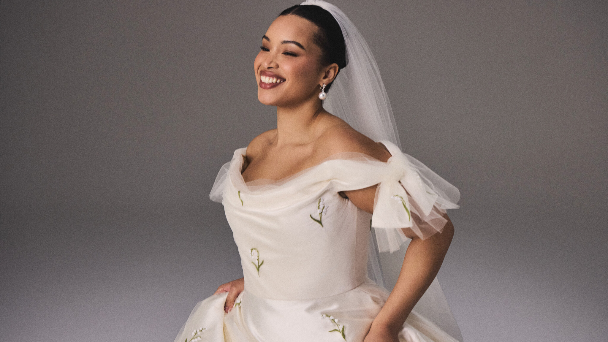 Phillipa Lepley Couture Chapter Forty Vienna Low Shoulder Bow LOV